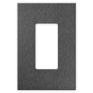 Screwless Oversized Brushed Gray - 1 Rocker Wallplate