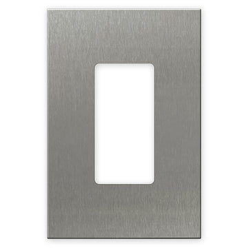 Screwless Oversized Stainless Steel - 1 Rocker Wallplate