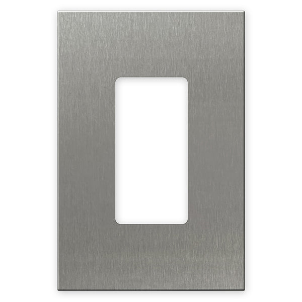 Screwless Oversized Stainless Steel - 1 Rocker Wallplate