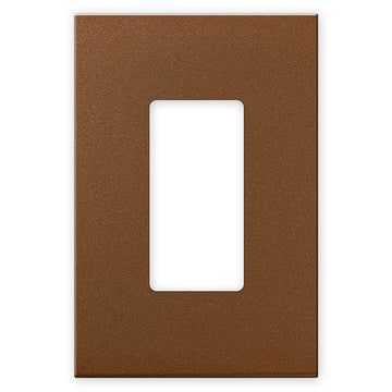 Screwless Oversized Brushed Copper - 1 Rocker Wallplate