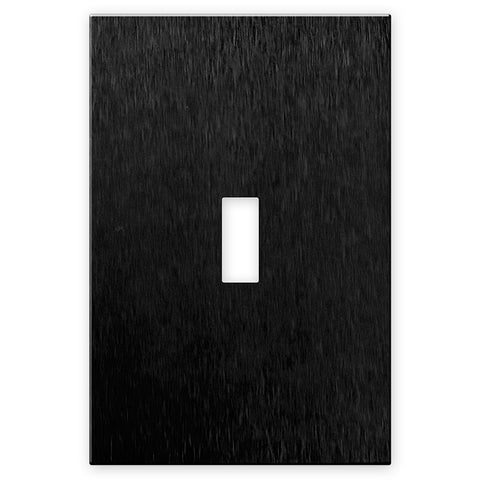 Screwless Oversized Brushed Black - 1 Toggle Wallplate