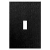 Screwless Oversized Brushed Black - 1 Toggle Wallplate