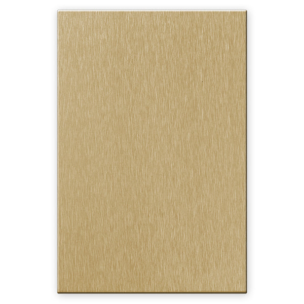 Screwless Oversized Brushed Gold - 1 Blank Wallplate