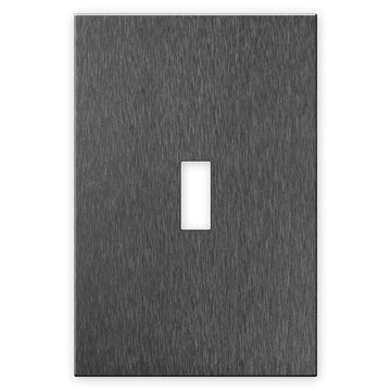 Screwless Oversized Brushed Gray - 1 Toggle Wallplate