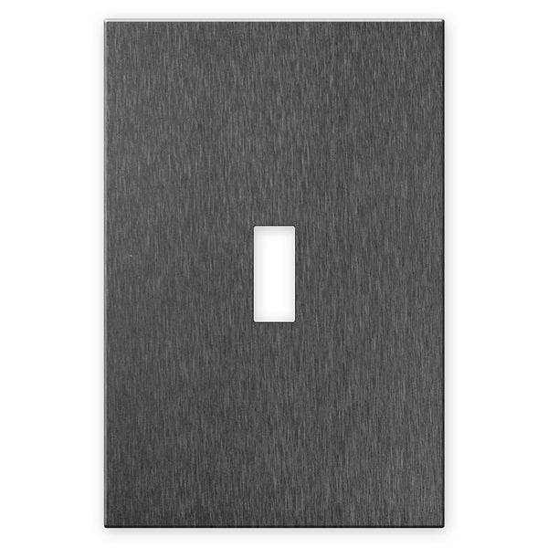 Screwless Oversized Brushed Gray - 1 Toggle Wallplate