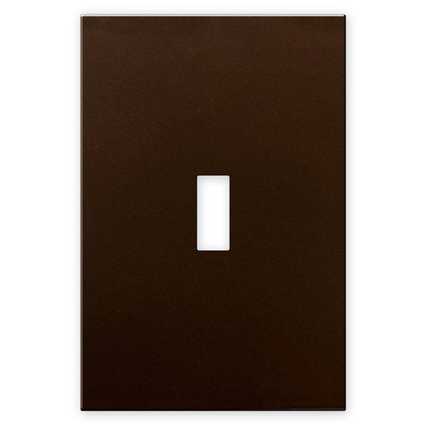 Screwless Oversized Bronze - 1 Toggle Wallplate