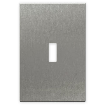 Screwless Oversized Stainless Steel - 1 Toggle Wallplate