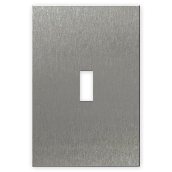 Screwless Oversized Stainless Steel - 1 Toggle Wallplate