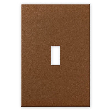 Screwless Oversized Brushed Copper - 1 Toggle Wallplate