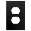 Screwless Brushed Black - 1 Duplex Wallplate