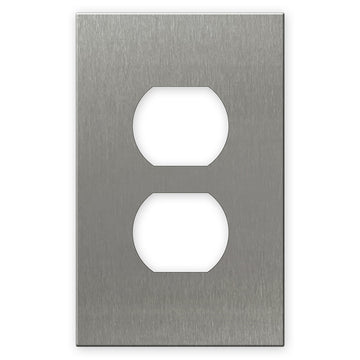 Screwless Stainless Steel - 1 Duplex Wallplate