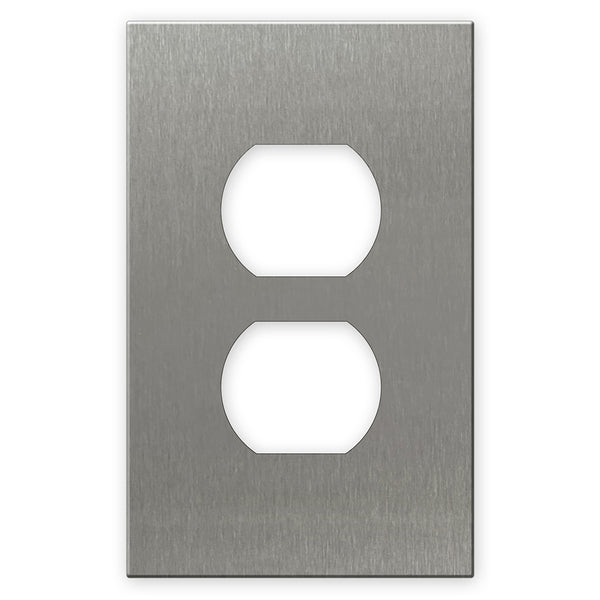 Screwless Stainless Steel - 1 Duplex Wallplate