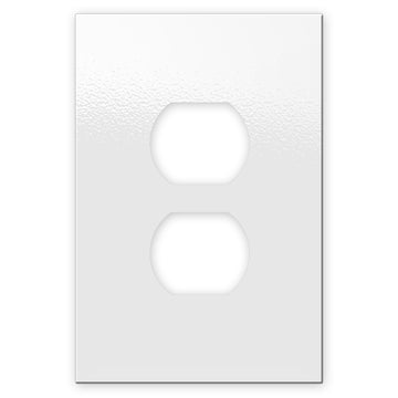 Screwless Oversized White - 1 Duplex Wallplate