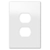 Screwless Oversized White - 1 Duplex Wallplate