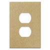 Screwless Oversized Brushed Gold - 1 Duplex Wallplate