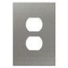 Screwless Oversized Stainless Steel - 1 Duplex Wallplate