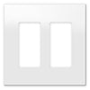 Screwless White - 2 Rocker Wallplate