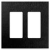 Screwless Brushed Black - 2 Rocker Wallplate