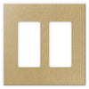 Screwless Brushed Gold - 2 Rocker Wallplate