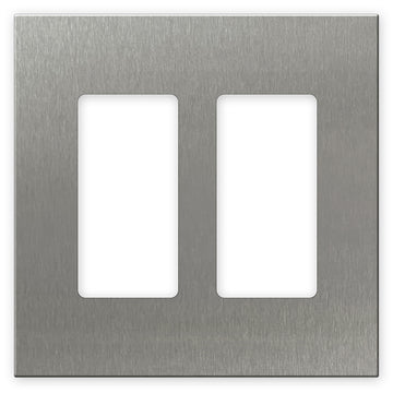 Screwless Stainless Steel - 2 Rocker Wallplate