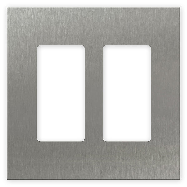 Screwless Stainless Steel - 2 Rocker Wallplate