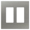 Screwless Stainless Steel - 2 Rocker Wallplate