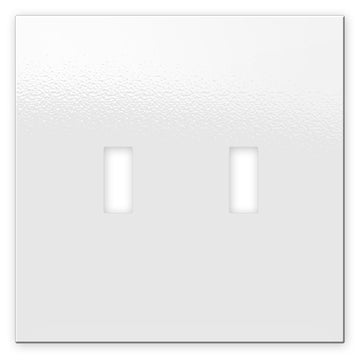 Screwless White - 2 Toggle Wallplate