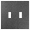 Screwless Brushed Gray - 2 Toggle Wallplate