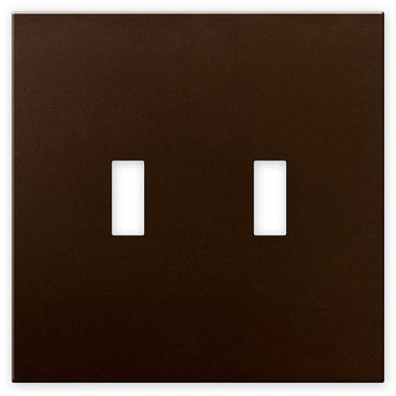 Screwless Bronze - 2 Toggle Wallplate