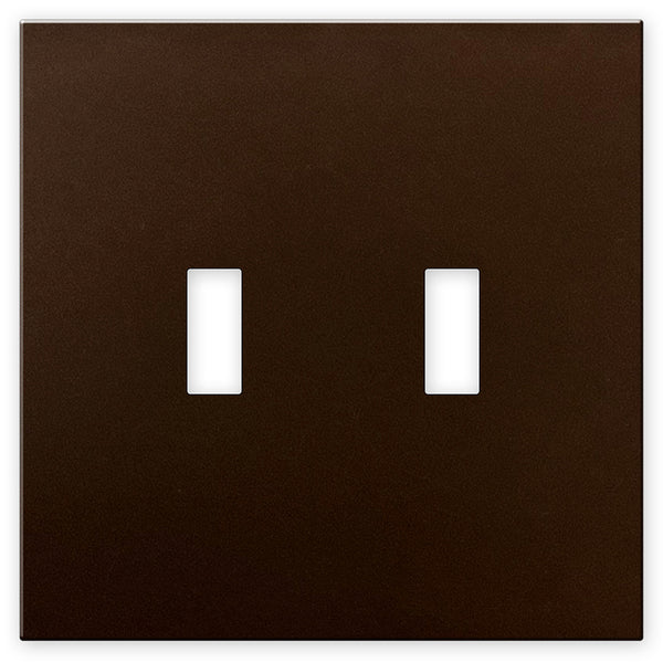 Screwless Bronze - 2 Toggle Wallplate