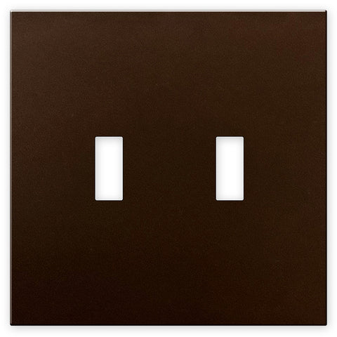 Screwless Bronze - 2 Toggle Wallplate