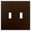 Screwless Bronze - 2 Toggle Wallplate