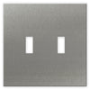 Screwless Stainless Steel - 2 Toggle Wallplate