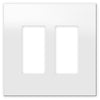 Screwless Oversized White - 2 Rocker Wallplate