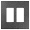 Screwless Oversized Brushed Gray - 2 Rocker Wallplate