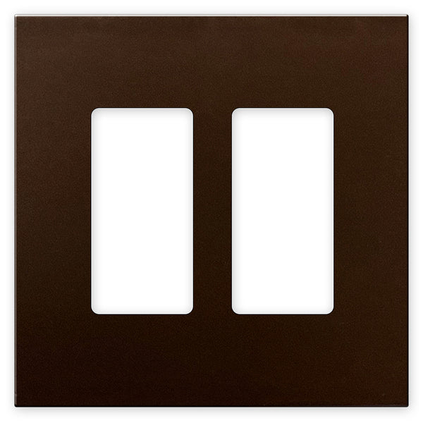 Screwless Oversized Bronze - 2 Rocker Wallplate