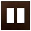 Screwless Oversized Bronze - 2 Rocker Wallplate
