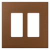 Screwless Oversized Brushed Copper - 2 Rocker Wallplate