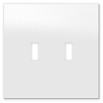 Screwless Oversized White - 2 Toggle Wallplate