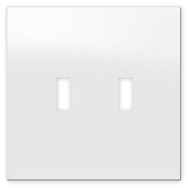 Screwless Oversized White - 2 Toggle Wallplate