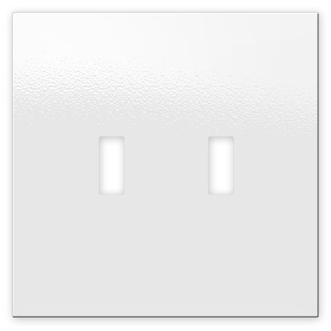 Screwless Oversized White - 2 Toggle Wallplate