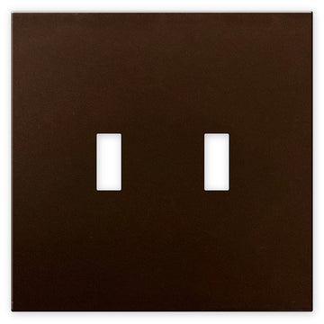 Screwless Oversized Bronze - 2 Toggle Wallplate