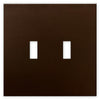 Screwless Oversized Bronze - 2 Toggle Wallplate