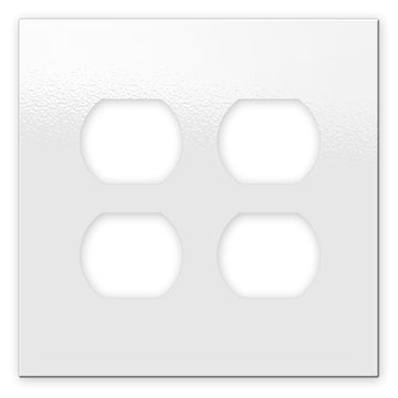Screwless White - 2 Duplex Wallplate