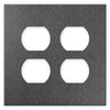 Screwless Brushed Gray - 2 Duplex Wallplate
