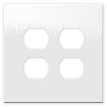 Screwless Oversized White - 2 Duplex Wallplate