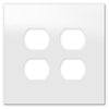 Screwless Oversized White - 2 Duplex Wallplate