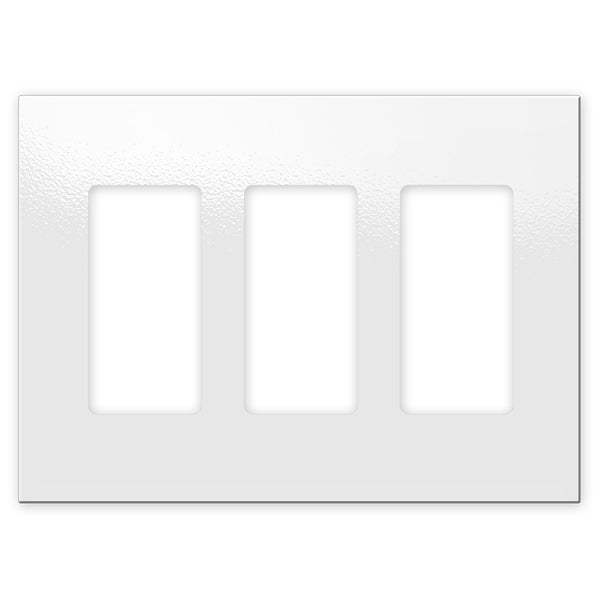 Screwless White - 3 Rocker Wallplate