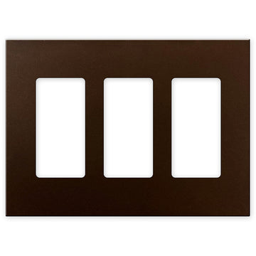 Screwless Bronze - 3 Rocker Wallplate