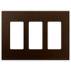 Screwless Bronze - 3 Rocker Wallplate